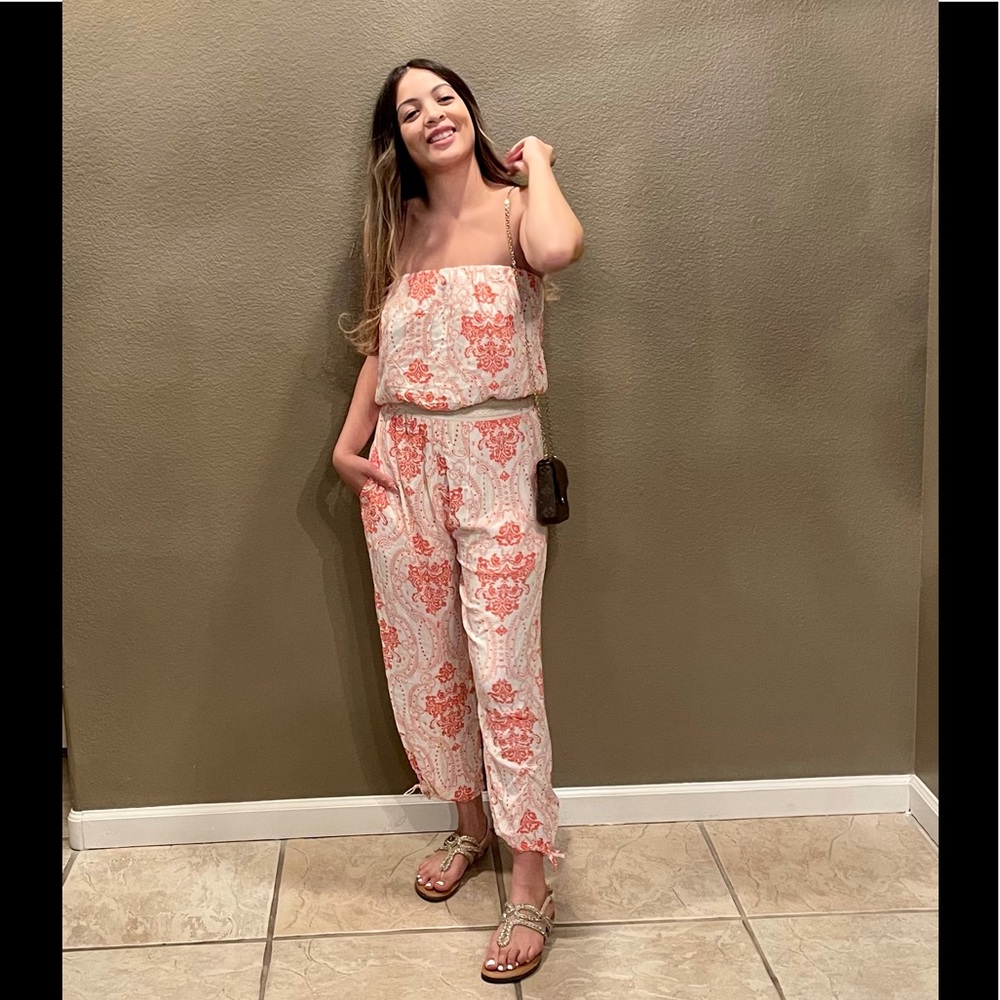 Collective Concepts 100% Rayon, Strapless Jumpsuit